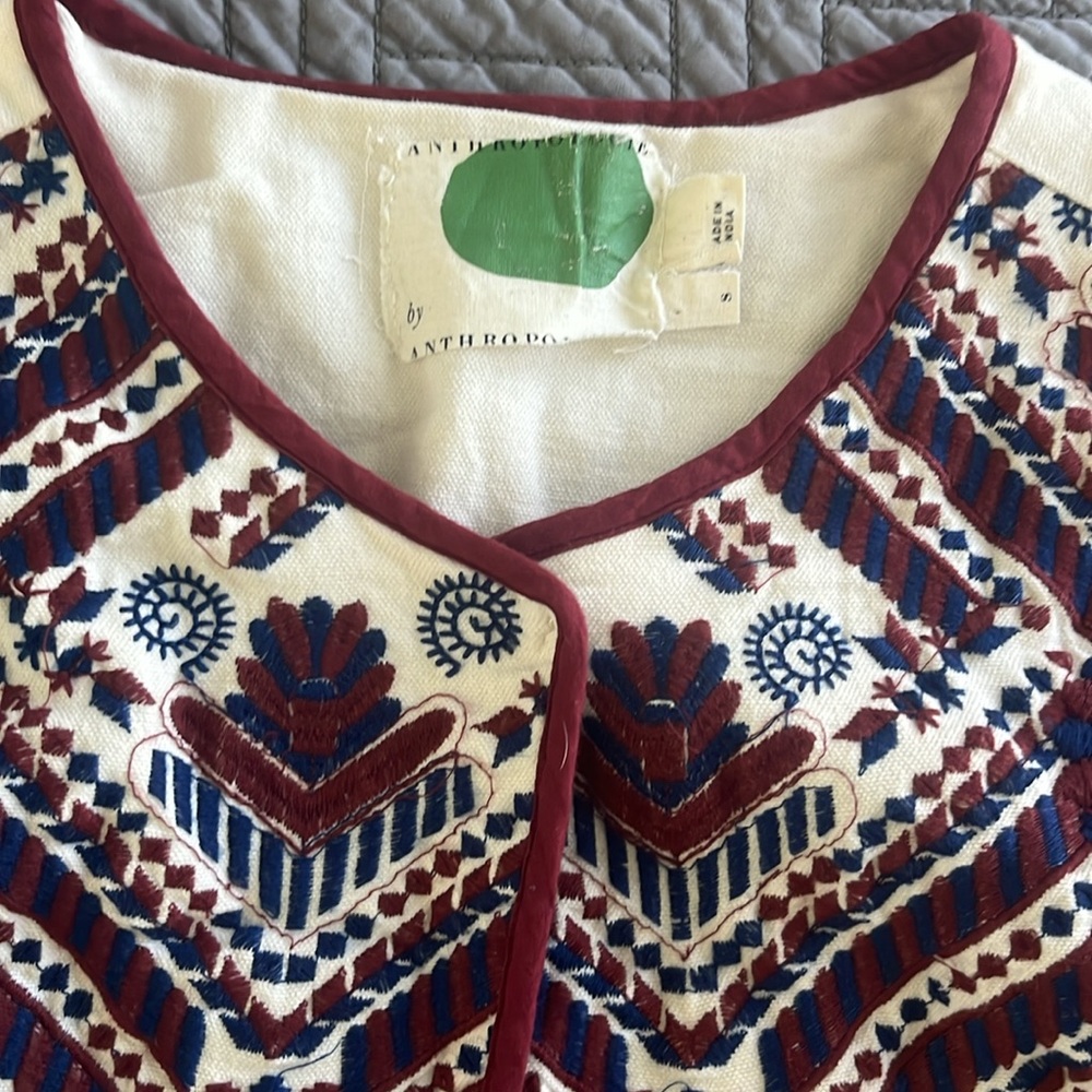 Anthropologie embroidered jacket, size S - Picture 3 of 8